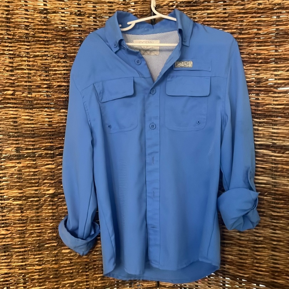 Ocean and Coast Blue Button Down